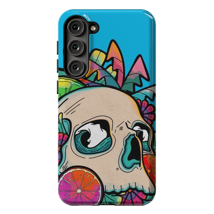 Galaxy S23 Plus StrongFit Summer fruit skull by Steve Wade (Swade)