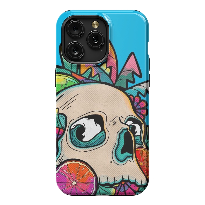 iPhone 15 Pro Max StrongFit Summer fruit skull by Steve Wade (Swade)