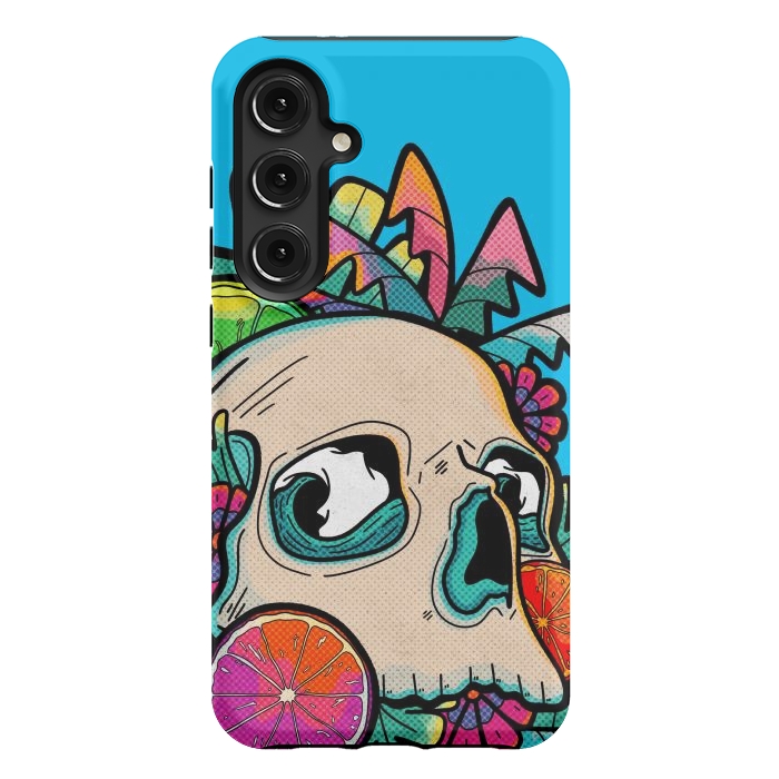 Galaxy S24 Plus StrongFit Summer fruit skull by Steve Wade (Swade)