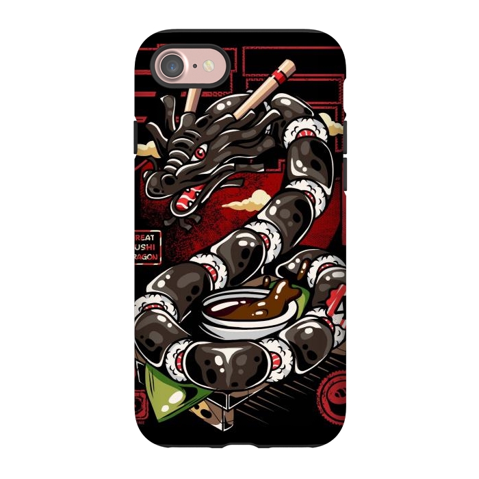 iPhone 7 StrongFit Great Sushi Dragon Japanese by LM2Kone