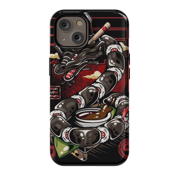 iPhone 14 StrongFit Great Sushi Dragon Japanese by LM2Kone