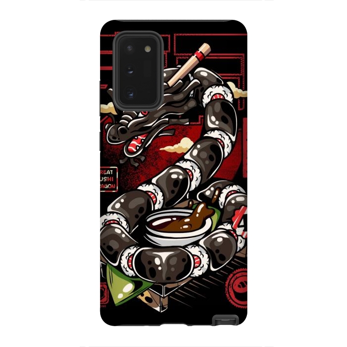 Galaxy Note 20 StrongFit Great Sushi Dragon Japanese by LM2Kone