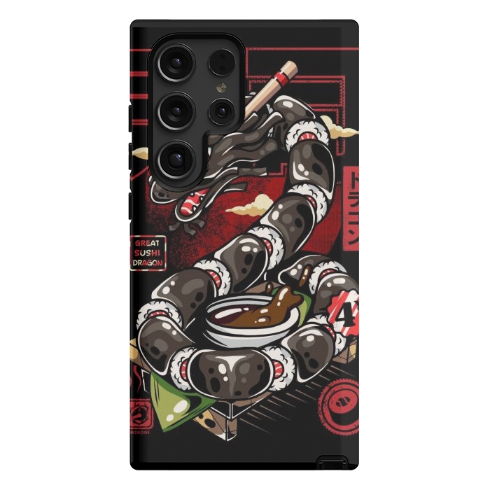 Galaxy S24 Ultra StrongFit Great Sushi Dragon Japanese by LM2Kone