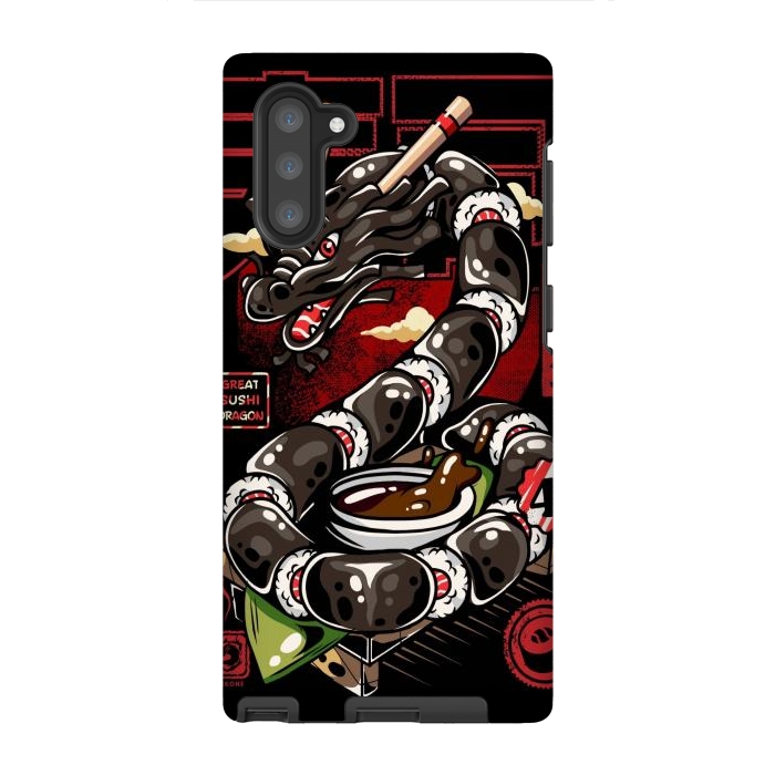 Galaxy Note 10 StrongFit Great Sushi Dragon Japanese by LM2Kone