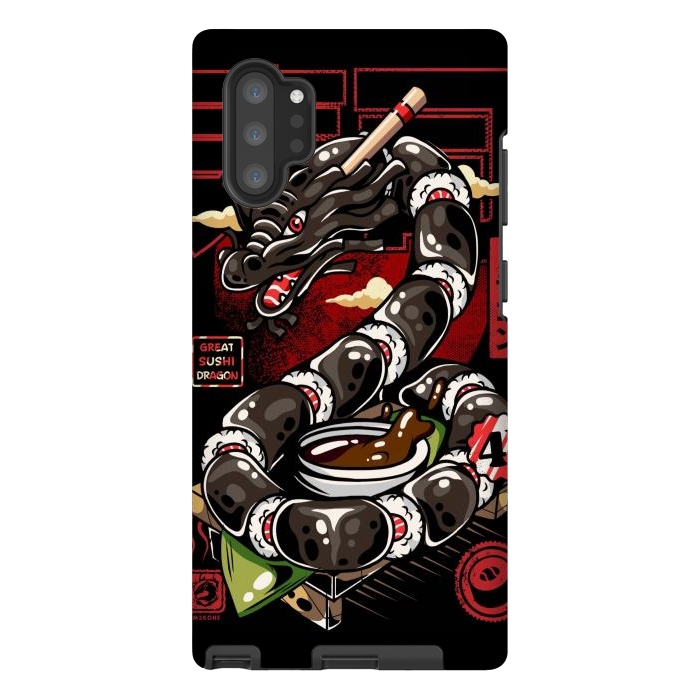 Galaxy Note 10 plus StrongFit Great Sushi Dragon Japanese by LM2Kone