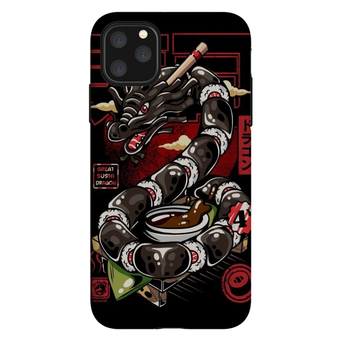 iPhone 11 Pro Max StrongFit Great Sushi Dragon Japanese by LM2Kone