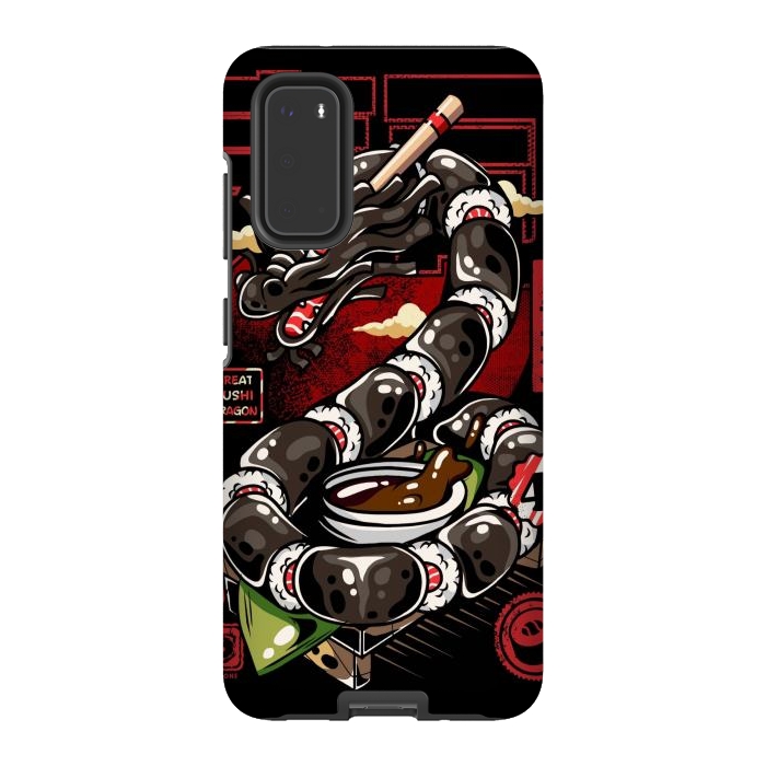 Galaxy S20 StrongFit Great Sushi Dragon Japanese by LM2Kone