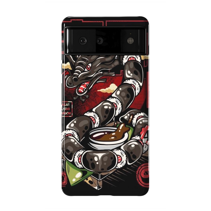 Pixel 6 StrongFit Great Sushi Dragon Japanese by LM2Kone