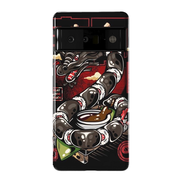 Pixel 6 Pro StrongFit Great Sushi Dragon Japanese by LM2Kone