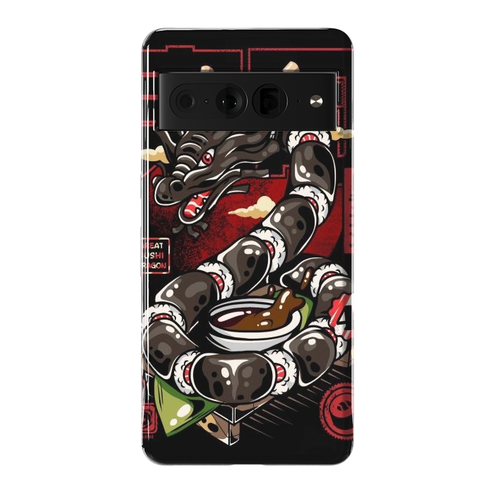 Pixel 7 Pro StrongFit Great Sushi Dragon Japanese by LM2Kone