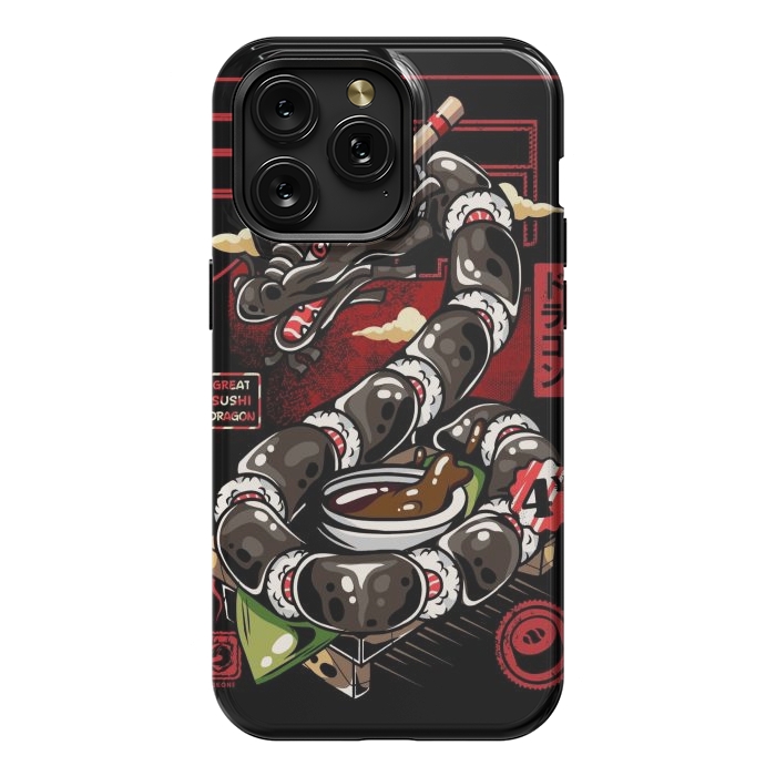 iPhone 15 Pro Max StrongFit Great Sushi Dragon Japanese by LM2Kone