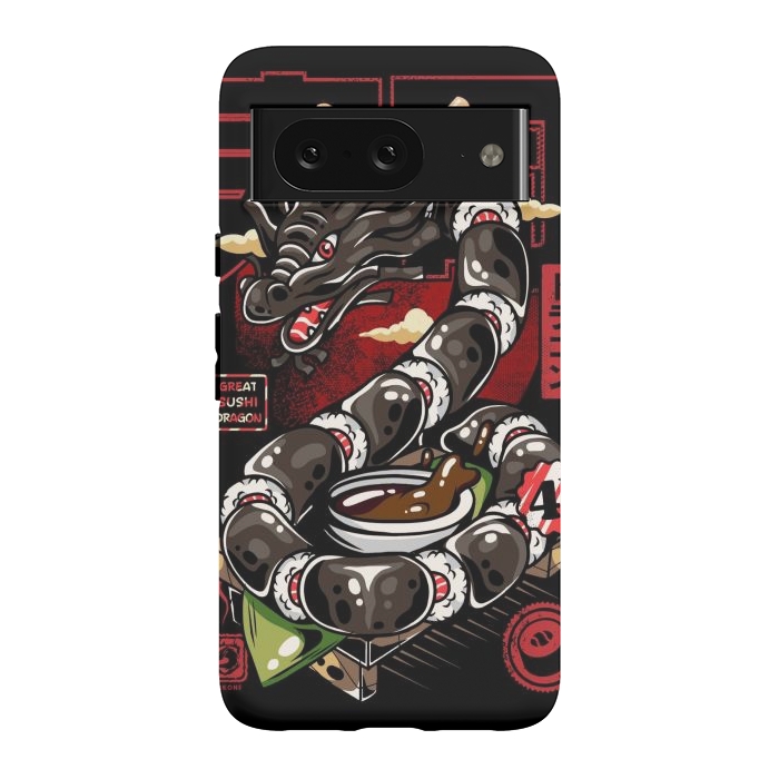 Pixel 8 StrongFit Great Sushi Dragon Japanese by LM2Kone