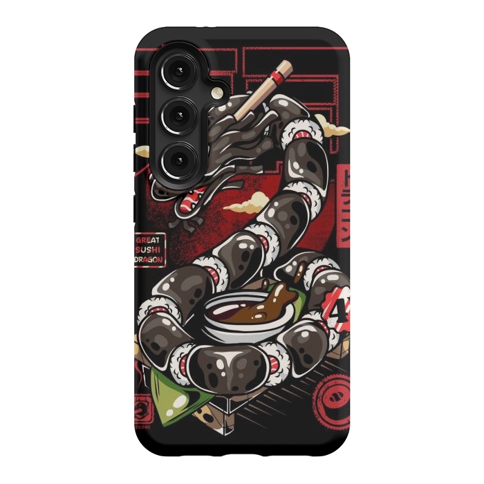 Galaxy S24 StrongFit Great Sushi Dragon Japanese by LM2Kone