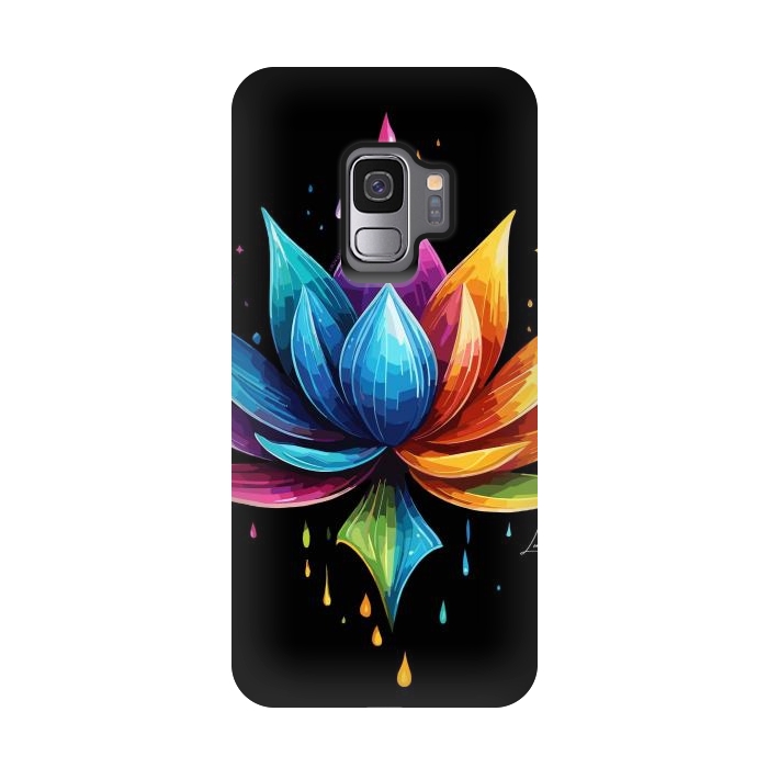 Galaxy S9 StrongFit Multicolors Lotus by LM2Kone