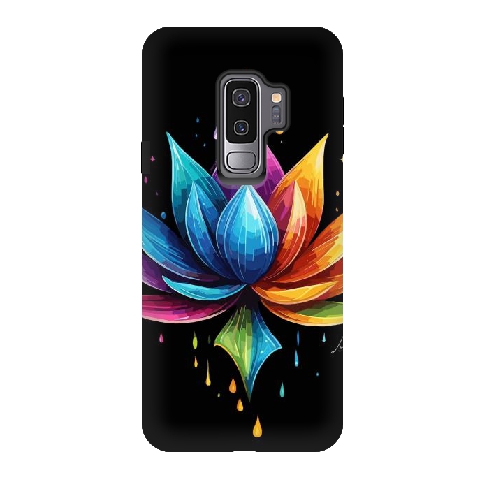 Galaxy S9 plus StrongFit Multicolors Lotus by LM2Kone