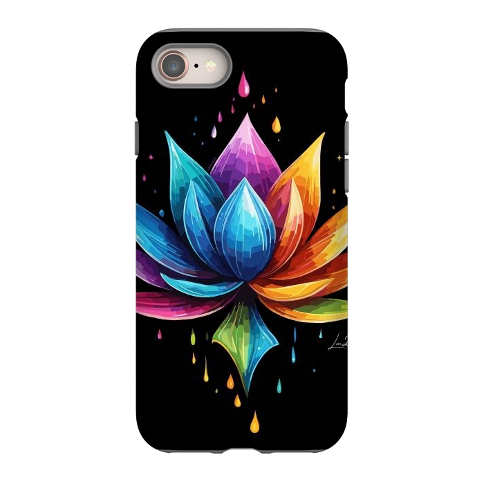 iPhone 8 StrongFit Multicolors Lotus by LM2Kone