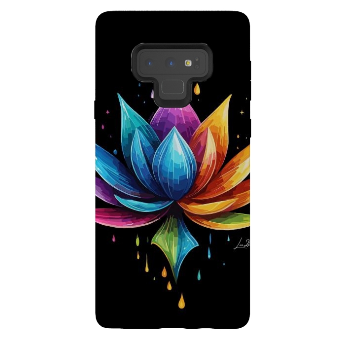 Galaxy Note 9 StrongFit Multicolors Lotus by LM2Kone