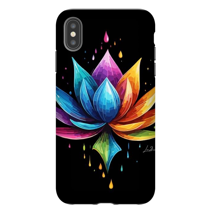 iPhone Xs Max StrongFit Multicolors Lotus by LM2Kone