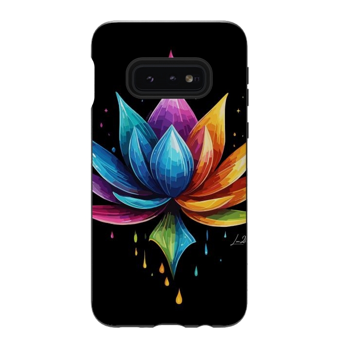 Galaxy S10e StrongFit Multicolors Lotus by LM2Kone