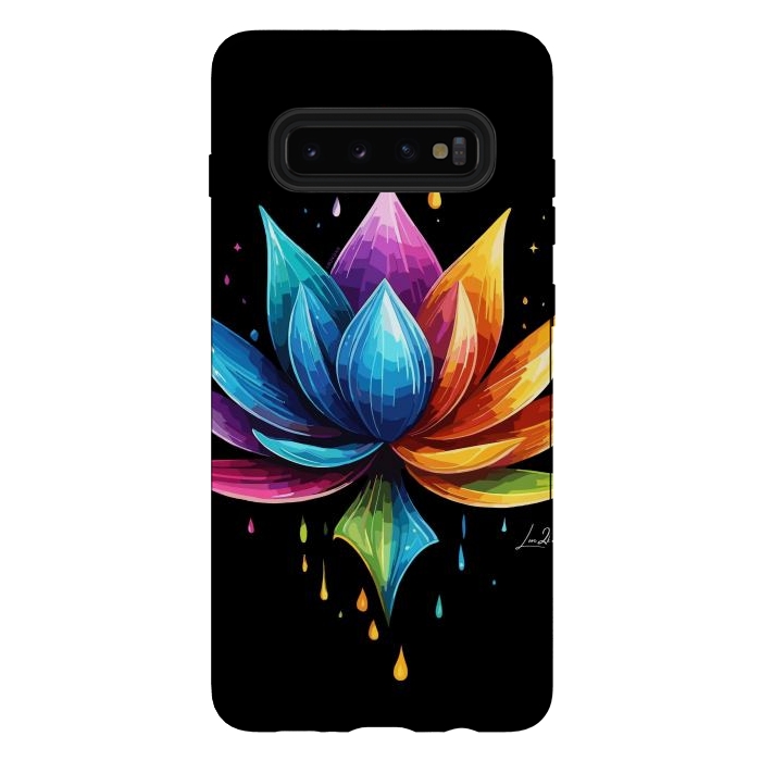 Galaxy S10 plus StrongFit Multicolors Lotus by LM2Kone