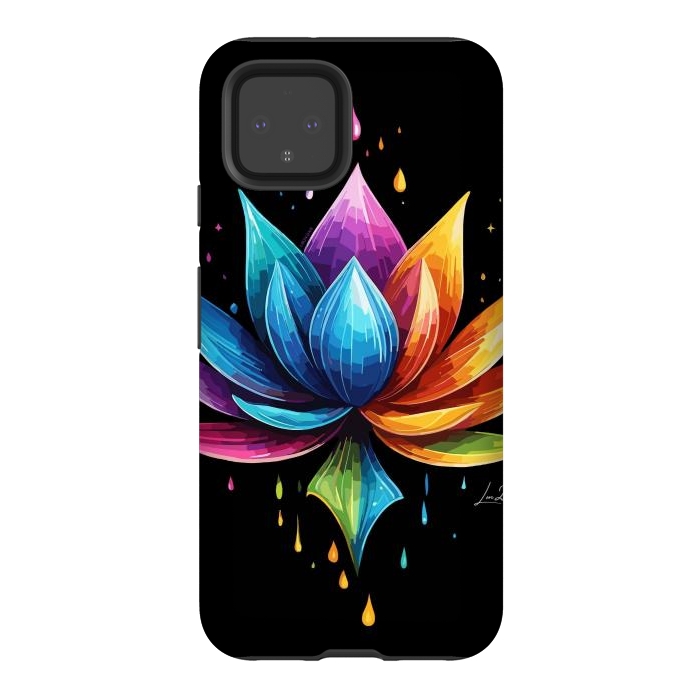 Pixel 4 StrongFit Multicolors Lotus by LM2Kone