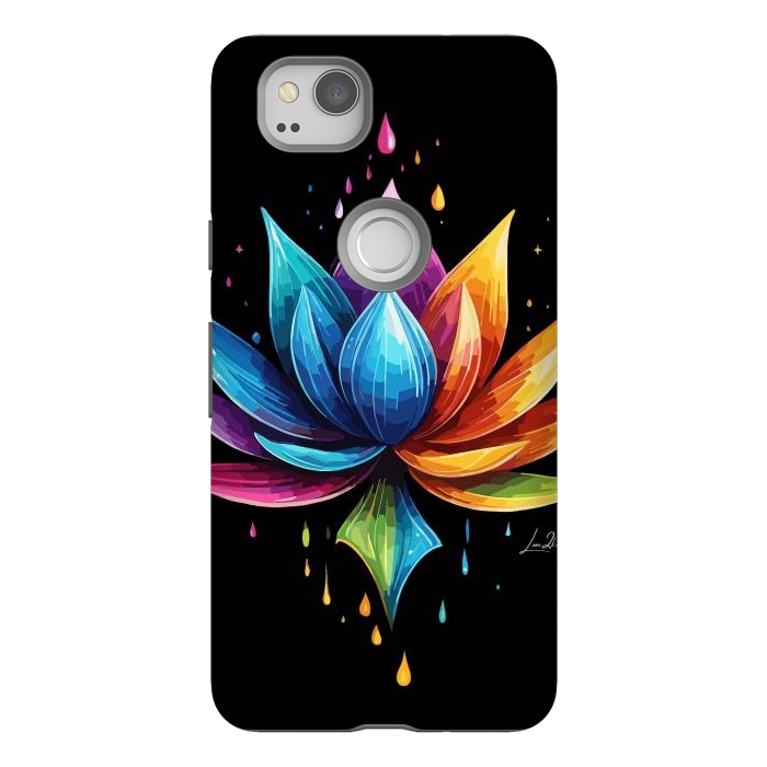 Pixel 2 StrongFit Multicolors Lotus by LM2Kone