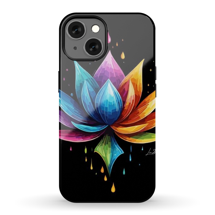 iPhone 13 StrongFit Multicolors Lotus by LM2Kone