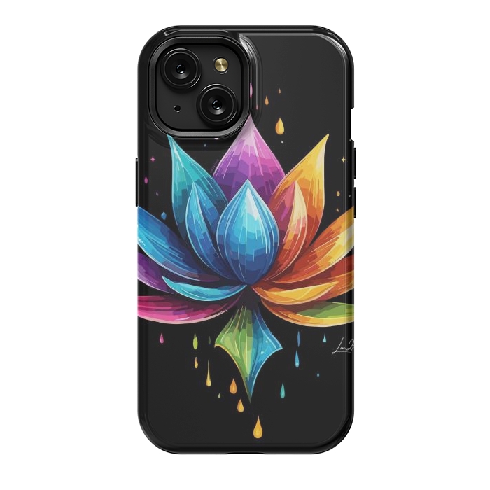 iPhone 15 StrongFit Multicolors Lotus by LM2Kone