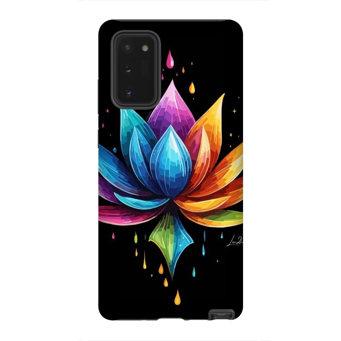 Galaxy Note 20 StrongFit Multicolors Lotus by LM2Kone