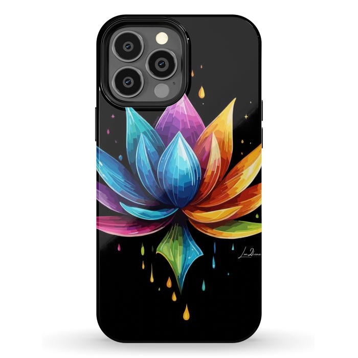 iPhone 13 Pro Max StrongFit Multicolors Lotus by LM2Kone