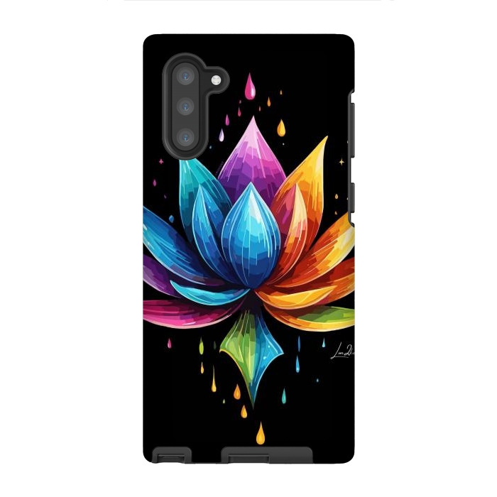 Galaxy Note 10 StrongFit Multicolors Lotus by LM2Kone