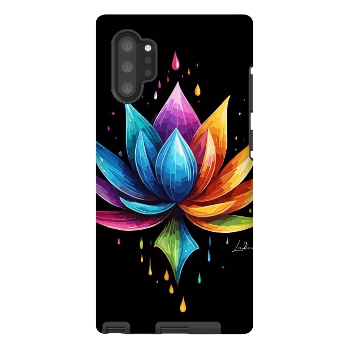 Galaxy Note 10 plus StrongFit Multicolors Lotus by LM2Kone