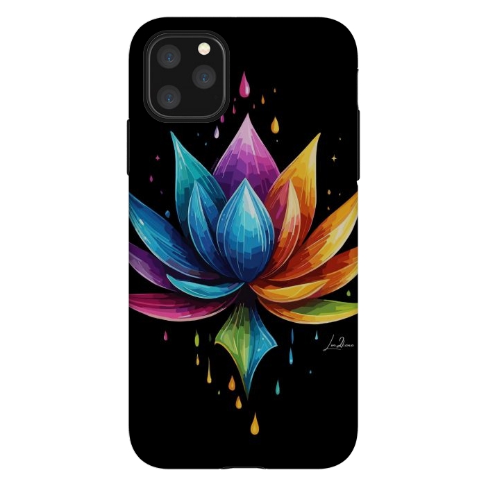 iPhone 11 Pro Max StrongFit Multicolors Lotus by LM2Kone