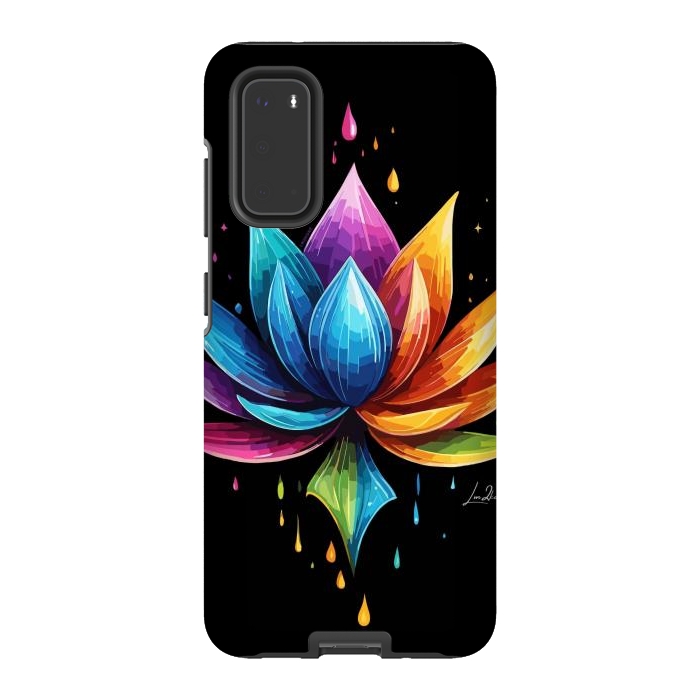 Galaxy S20 StrongFit Multicolors Lotus by LM2Kone