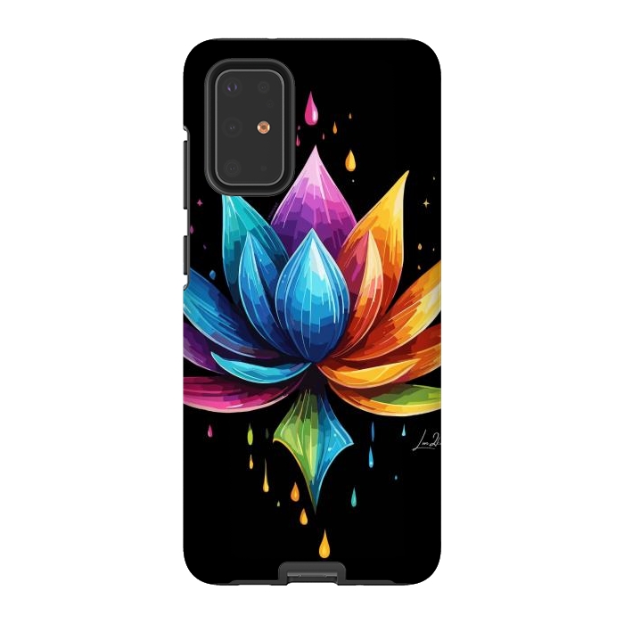 Galaxy S20 Plus StrongFit Multicolors Lotus by LM2Kone