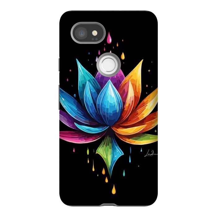 Pixel 2XL StrongFit Multicolors Lotus by LM2Kone