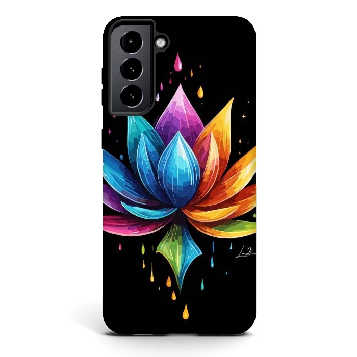 Galaxy S21 StrongFit Multicolors Lotus by LM2Kone