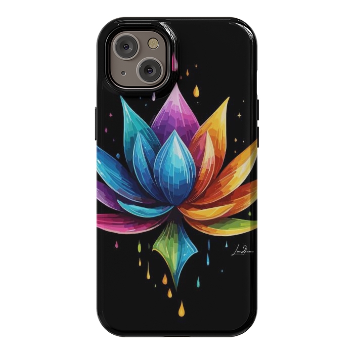 iPhone 14 Plus StrongFit Multicolors Lotus by LM2Kone