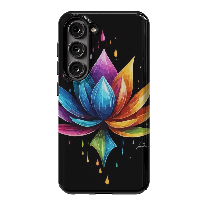 Galaxy S23 StrongFit Multicolors Lotus by LM2Kone