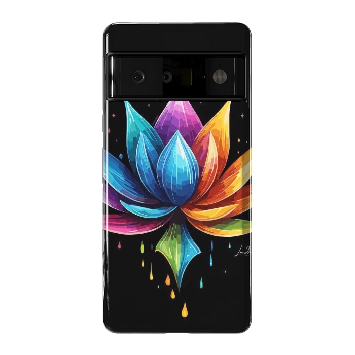 Pixel 6 Pro StrongFit Multicolors Lotus by LM2Kone