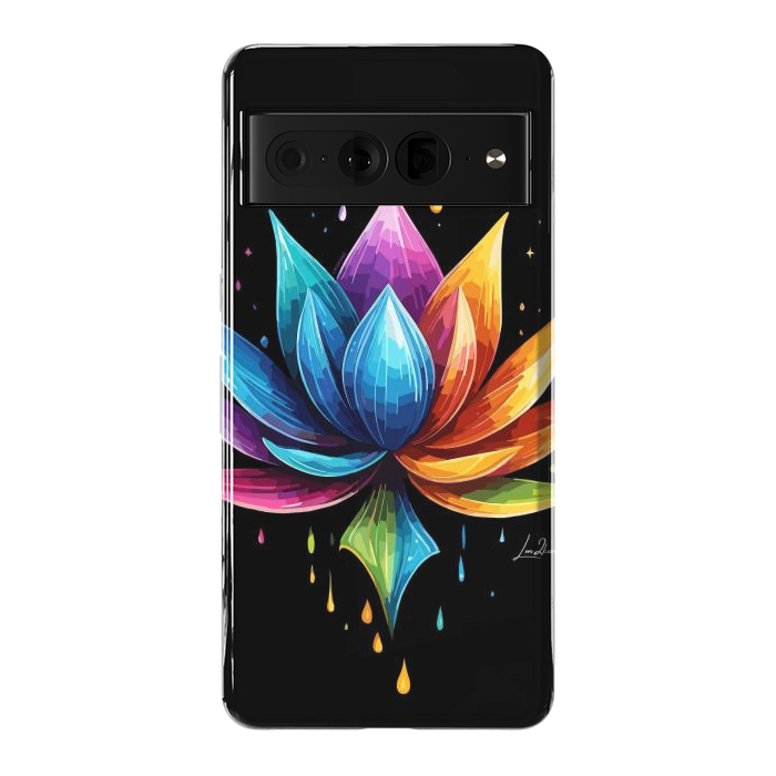 Pixel 7 Pro StrongFit Multicolors Lotus by LM2Kone