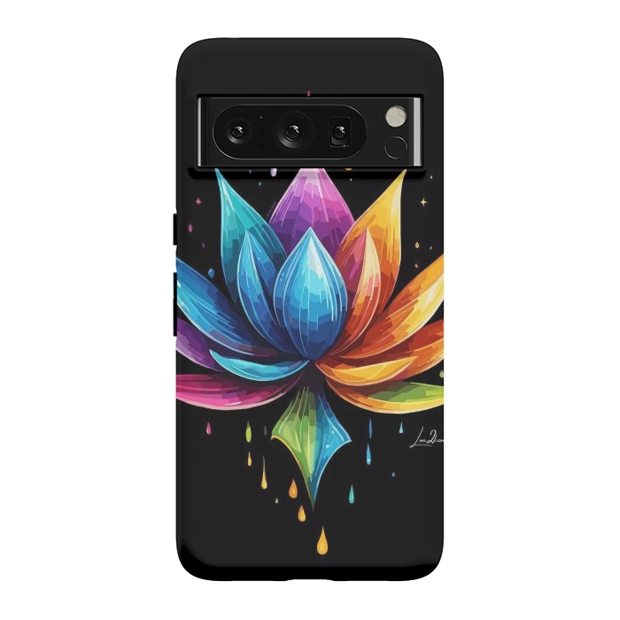 Pixel 8 Pro StrongFit Multicolors Lotus by LM2Kone