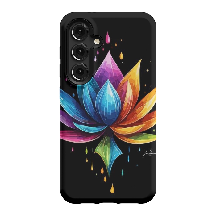 Galaxy S24 StrongFit Multicolors Lotus by LM2Kone