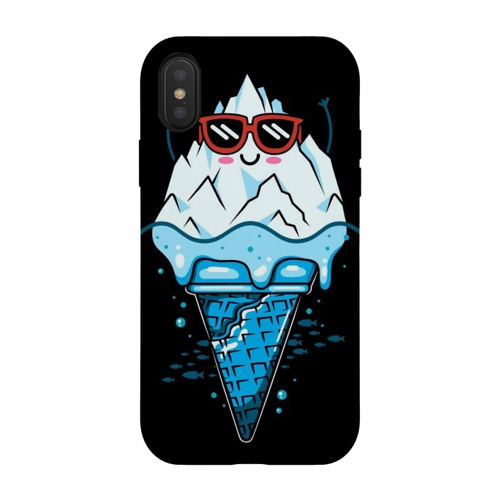 iPhone Xs / X StrongFit Funny Iceberg Cream by LM2Kone