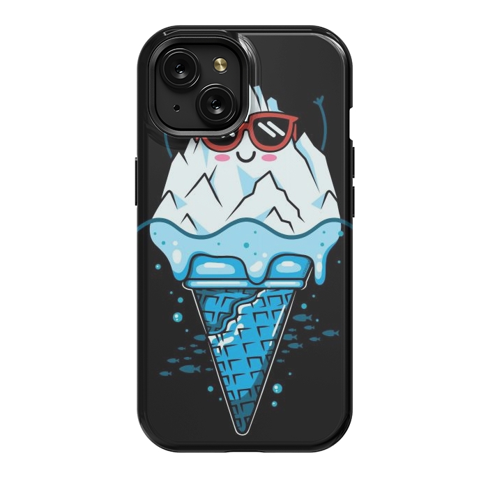 iPhone 15 StrongFit Funny Iceberg Cream by LM2Kone