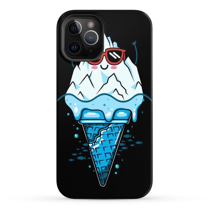 iPhone 12 Pro Max StrongFit Funny Iceberg Cream by LM2Kone