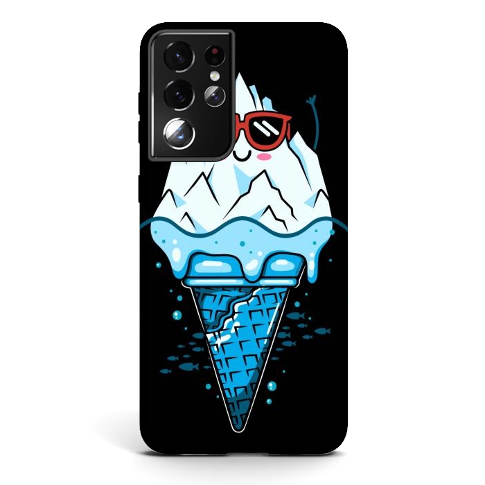 Galaxy S21 ultra StrongFit Funny Iceberg Cream by LM2Kone