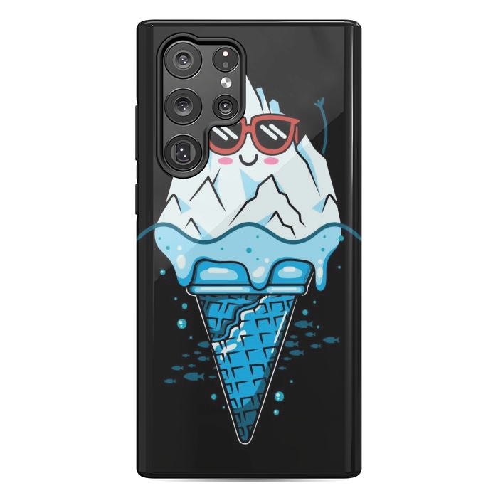 Galaxy S22 Ultra StrongFit Funny Iceberg Cream by LM2Kone