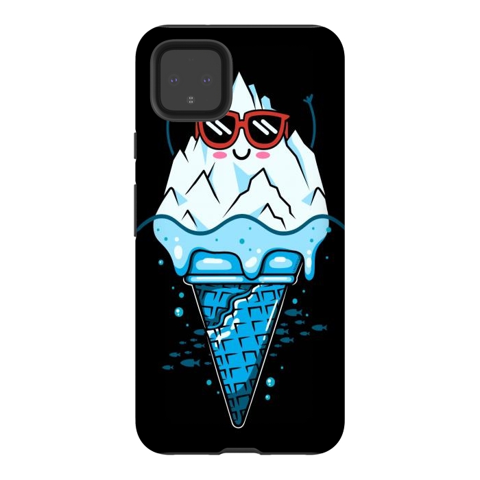 Pixel 4XL StrongFit Funny Iceberg Cream by LM2Kone