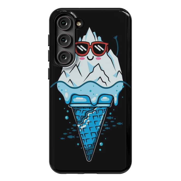 Galaxy S23 Plus StrongFit Funny Iceberg Cream by LM2Kone